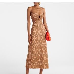 JOHANNA ORTIZ Ring-detail cutout printed maxi dress